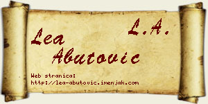 Lea Abutović vizit kartica